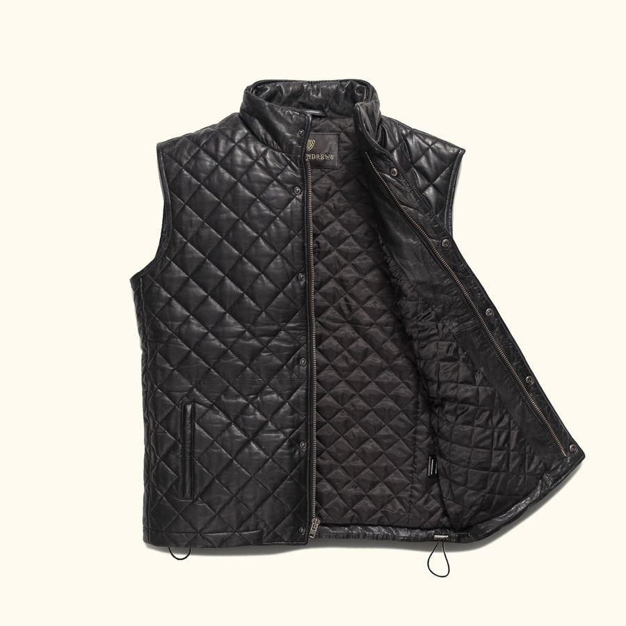 Black Quilted Vest