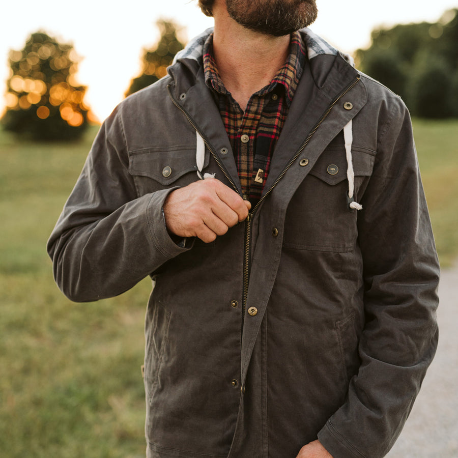 Marshall Hooded Jacket | Coal 