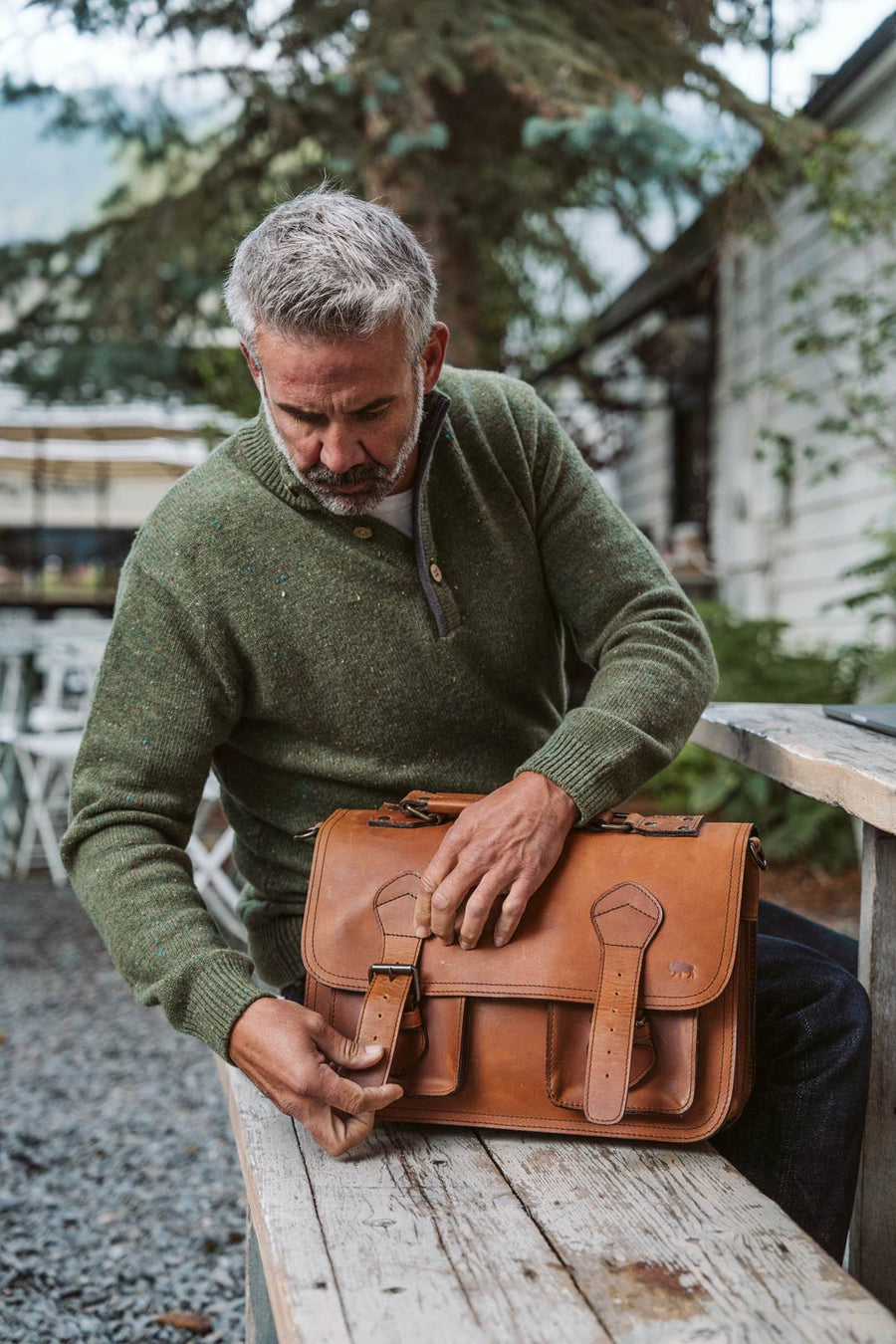 Roosevelt - Water Buffalo Leather Briefcase Bag
