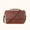 Ryder Reserve Bison Leather Messenger Bag - Brown
