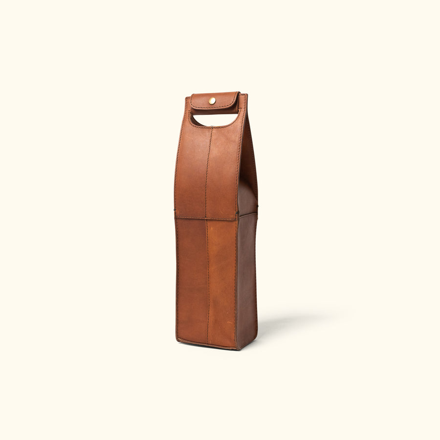 Vintage Leather Wine tote