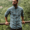rugged cold weather Montana Corduroy Shirt | Plaid Blue